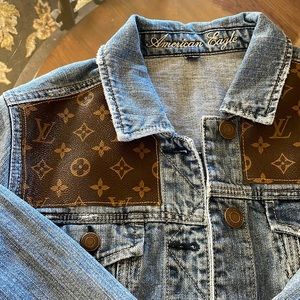 Designer inspired hand crafted denim jacket.